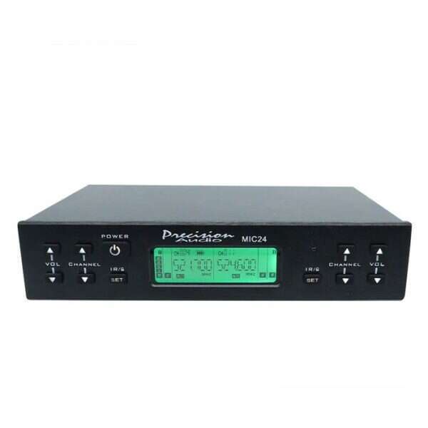 Precision Audio Twin Channel Professional Wireless Microphone System Dual XLR Out MIC24 - Image 2