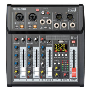 Italian Stage IS2MIX-4PRO  4-Channel Stereo Audio Mixer with DSP & FX