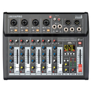 Italian Stage IS2MIX-6PRO  6-Channel Stereo Audio Mixer with DSP & FX