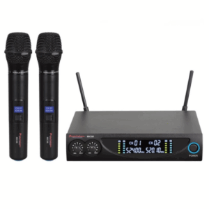 Precision Audio MIC-88 Twin Channel Professional Wireless Microphone System Dual XLR Out