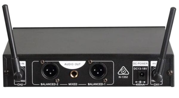 Precision Audio MIC-88 Twin Channel Professional Wireless Microphone System Dual XLR Out - Image 2