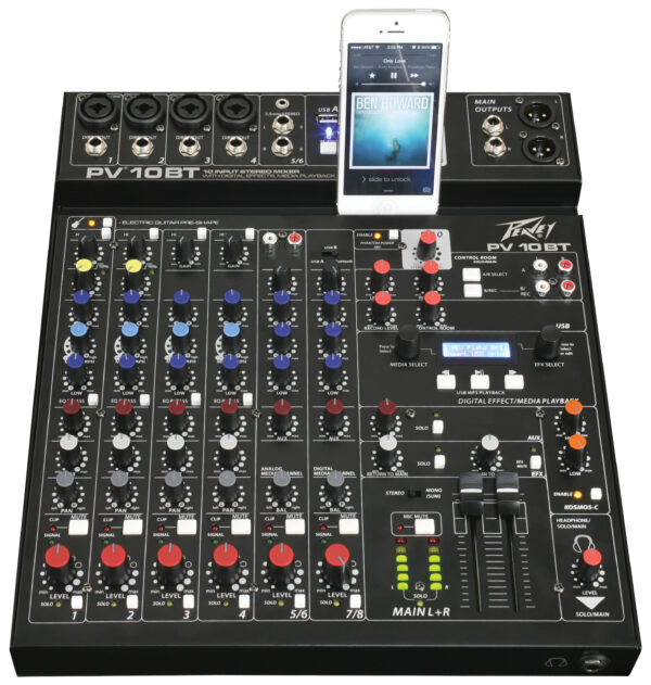 Peavey PV10BT 10 Channel Compact Mixer with Bluetooth - Image 3