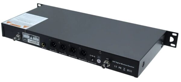 Precision Audio TMUS-04 4 Channel UHF Rack Mount Wireless Microphone System - Image 3