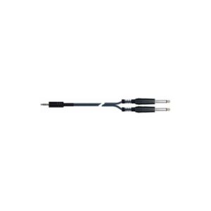 Quiklok 3.5mm Straight Stereo Jack to 2 x 6.5mm straight Mono Jacks