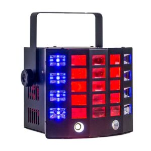 SABER2 - 3-in-1 LED Effect Light with Derby, UV and Strobe