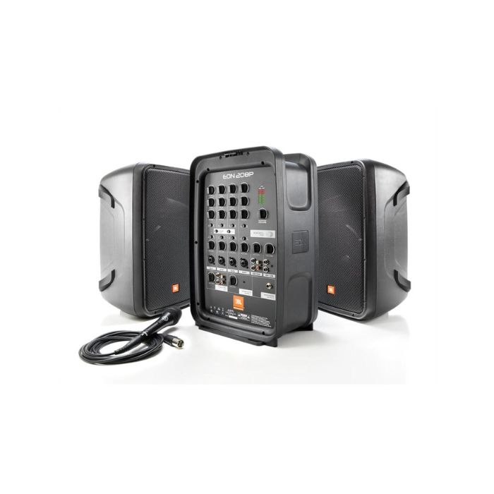 JBL EON208P Packaged 8 inch 2-Way PA with Powered 8-Channel Mixer and Bluetooth