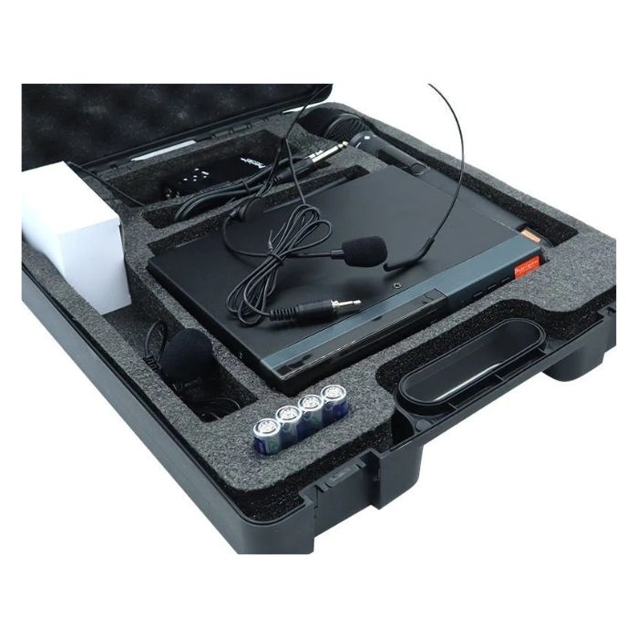 Precision Audio MIC 23 Twin Channel UHF Wireless Microphone System Handheld Bodypack - Image 3