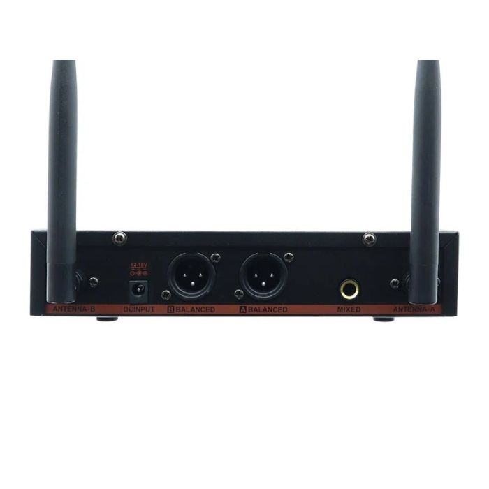 Precision Audio MIC 23 Twin Channel UHF Wireless Microphone System Handheld Bodypack - Image 6